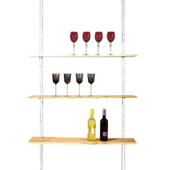 Etagère Suspendue Avec Chaîne 3 Pcs., 100 Cm De Large-DecoWoerner Clearance