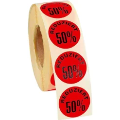 Etiquettes Promotionnelles 50%, 1000 Pces-DecoWoerner Best
