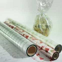 Feuille Synth. Cadeau Motif De Noël 70 Cm, 100 M-DecoWoerner Hot