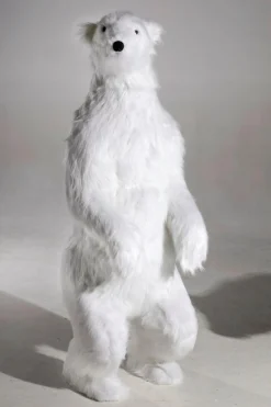Figure Animale Grandeur Nature D'un Ours Polaire, Haut. 190 Cm-DecoWoerner New