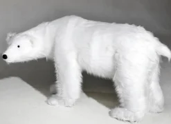 Figure Animale Grandeur Nature D'un Ours Polaire, Haut. 90cm-DecoWoerner New