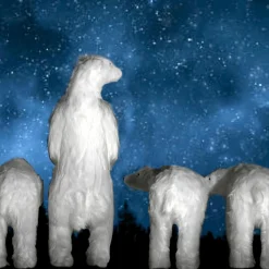 Figure Animale Grandeur Nature D'un Ours Polaire, Haut. 90cm-DecoWoerner New
