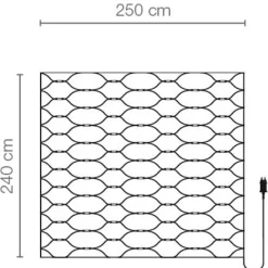 Filet Lumineux LED Pour L'extérieur, 240 Cm, Vert-DecoWoerner New