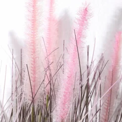 Fine Herbe à Plumes Décorative -argentée Dans Un élégant Pot En Zinc De 57 Cm-DecoWoerner New