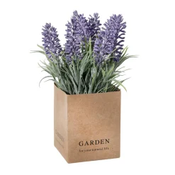 Fleur Artificielle De Lavande Dans Un Pot En Papier 20 Cm-DecoWoerner