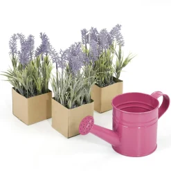 Fleur Artificielle De Lavande Dans Un Pot En Papier 20 Cm-DecoWoerner
