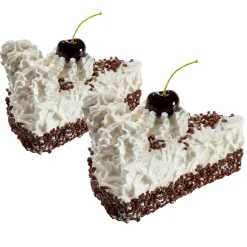 Forêt Noire Cerise 2 Pièces, Fausse Nourriture 12 Cm-DecoWoerner Best