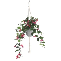 Fuchsia Suspension De Fleurs Artificielles En Pot 85 Cm-DecoWoerner Clearance