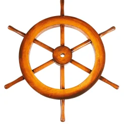 Gouvernail Déco Maritime Ø 50 Cm, Brun Foncé-DecoWoerner Hot