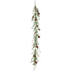 Guirlande De Fleurs Des Champs Artificielles Rouge Blanc 158 Cm-DecoWoerner Clearance