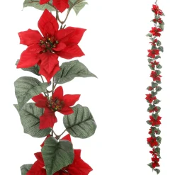 Guirlande De Poinsettias Artificiels 180 Cm-DecoWoerner Clearance