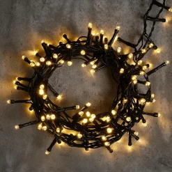 Guirlande Lumineuse 3en1 : Chaîne Lumineuse à LED Colorée, Jaune Chaud Ou Clignotante Alternée Avec Minuterie, Pour L'extérieur, 16 M-DecoWoerner Discount