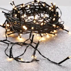Guirlande Lumineuse Noire 9 M, 120 LED Blanc Chaud IP44-DecoWoerner