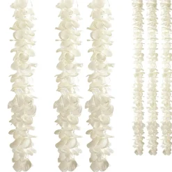 Guirlandes De Fleurs Déco Crèmes, Long. 260 Cm, 3 Pces-DecoWoerner