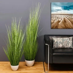 Herbe Du Tigre Décorative XXL En Pot Blanc 150 Cm-DecoWoerner Clearance