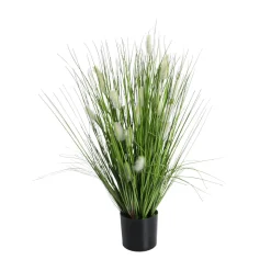 Herbe Velours Décorative En Pot Noir 25 X 25 X 50 Cm-DecoWoerner Hot