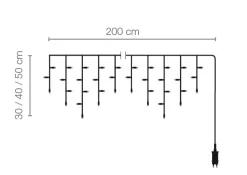 Icicle Light à LED 24 V Pour L’ext., 76 LED, 370 X 50 Cm-DecoWoerner Outlet