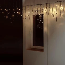 Icicle-Light Clignotant Noir IP67, 3 X 1 M-DecoWoerner Best