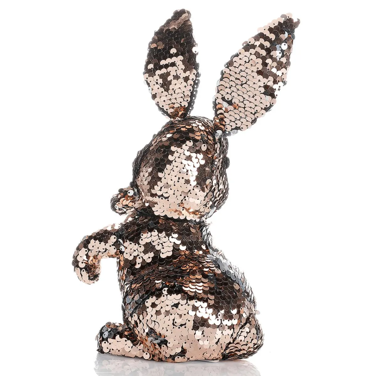 Lapin De Pâques Décoratif Avec Paillettes Réversibles Cuivre Et , 21 Cm-DecoWoerner Best