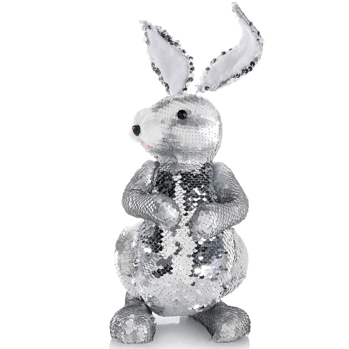 Lapin De Pâques Décoratif Avec Paillettes ées, 35 Cm-DecoWoerner Discount