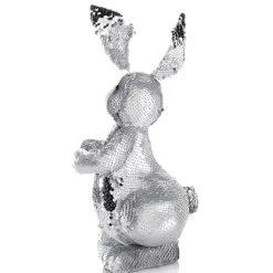 Lapin De Pâques Décoratif Avec Paillettes ées, 35 Cm-DecoWoerner Discount