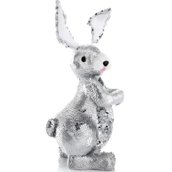 Lapin De Pâques Décoratif Avec Paillettes ées, 35 Cm-DecoWoerner Discount