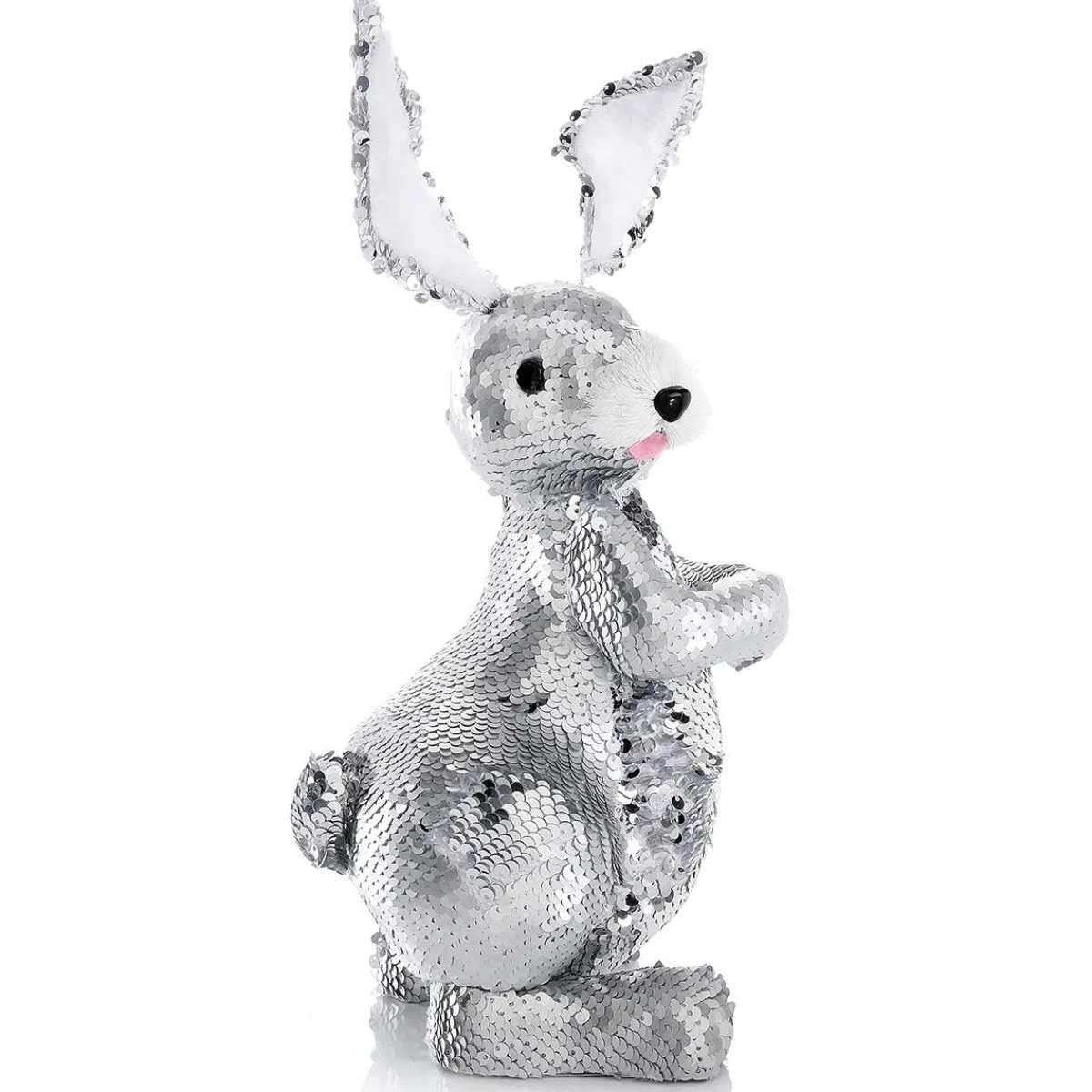 Lapin De Pâques Décoratif Avec Paillettes ées, 35 Cm-DecoWoerner Discount