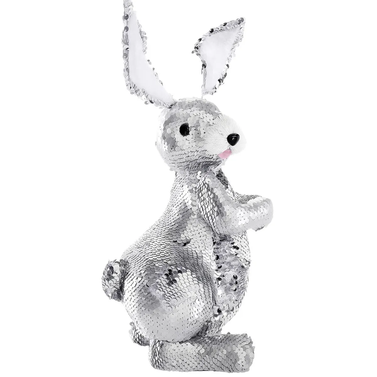 Lapin De Pâques Décoratif Avec Paillettes ées, 35 Cm-DecoWoerner Discount