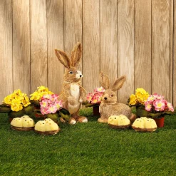 Lapin De Pâques Décoratif Assis 24 Cm-DecoWoerner Online