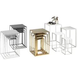 Lot De Tables En Métal hes 4 Pces-DecoWoerner