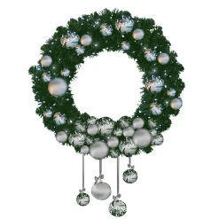 Luvi Couronne Avec Boules Et LED Froid 120 Cm Ø-DecoWoerner Best