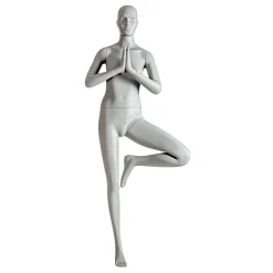 Mannequin De Sport Dame Yoga Pose En Arbre - Jambe Gauche Levée-DecoWoerner Sale