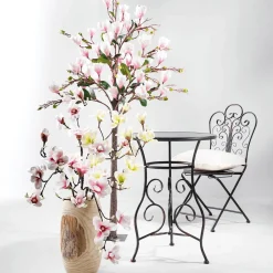 Noble Branche De Magnolia Artificielle, Rose, 100 Cm-DecoWoerner New
