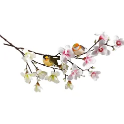 Noble Branche De Magnolia Artificielle, Rose, 100 Cm-DecoWoerner New