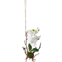 Orchidée Artificielle Suspendue, 32 Cm he, Sur Tige En Bois Artificielle-DecoWoerner Hot