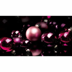Orchidée, Boules De Noël Brillantes En Plastique Difficilement Inflammable, 6 Cm Ø - 24 Pièces-DecoWoerner Online
