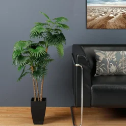 Palmier Artificiel En éventail Prêt à L'emploi 105 Cm-DecoWoerner Sale