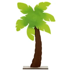 Palmier Décoratif En Feutre Sur Socle En Bois 53,50 Cm-DecoWoerner Sale