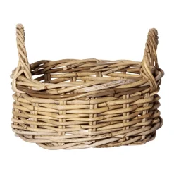 Panier Rond En Rotin Avec Anse 23 Cm Ø-DecoWoerner Outlet