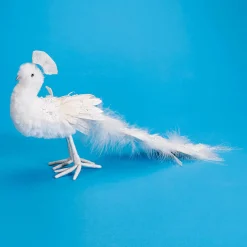 Paon Déco Oiseau Avec Paillettes 7 X 40 X 20 Cm-DecoWoerner Clearance