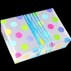 Papier Cadeau é Durable à Pois Multicolores - Rouleau De Papier Cadeau De 50 M-DecoWoerner