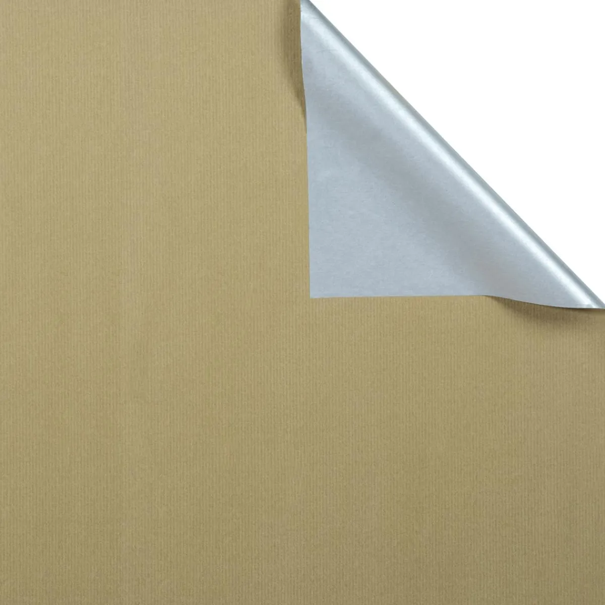 Papier Cadeau Bicol Rouleau Argent 50 Cm X 50 M-DecoWoerner Online