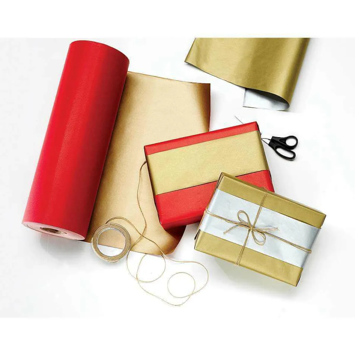 Papier Cadeau Bicolore 50 Cm, 250 M, Or-DecoWoerner Online