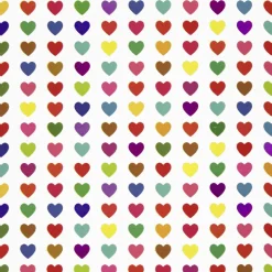 Papier Cadeau Blanc Durable Avec Des Cœurs Colorés - Rouleau De 50 M De Papier Cadeau-DecoWoerner Clearance