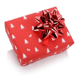 Papier Cadeau De Noël écologique Avec Sapins Blancs - Rouleau De Papier Cadeau De 50 M-DecoWoerner Clearance
