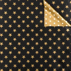 Papier Cadeau Double Face Noël Noir & Avec étoiles & Pois - 50 M De Papier Cadeau En Rouleau-DecoWoerner Clearance