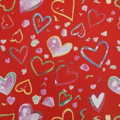 Papier Cadeau Durable Coeurs Multicolores, , 50 Cm X 50 M-DecoWoerner