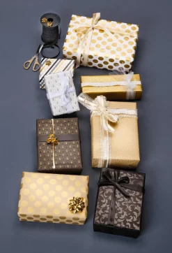 Papier Cadeau Durable Avec Motif De Rinceaux Brillants - Rouleau De Papier Cadeau De 50 M-DecoWoerner Discount
