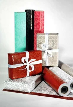 Papier Cadeau Durable Avec Motif De Rinceaux Brillants - Rouleau De Papier Cadeau De 50 M-DecoWoerner Discount