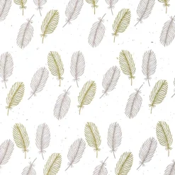 Papier Kraft écologique De Betterave à Sucre Avec Plumes Roses & Or - Rouleau De 50 M De Papier Cadeau-DecoWoerner Discount